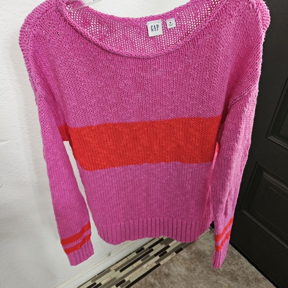 Gap Pink and Red Women's Sweater Size M - Picture 6 of 14
